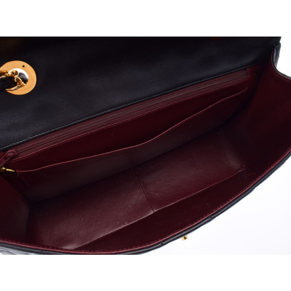 Chanel Deca Matelasse Chain Shoulder Bag Black Lambskin - Picture 8 of 9